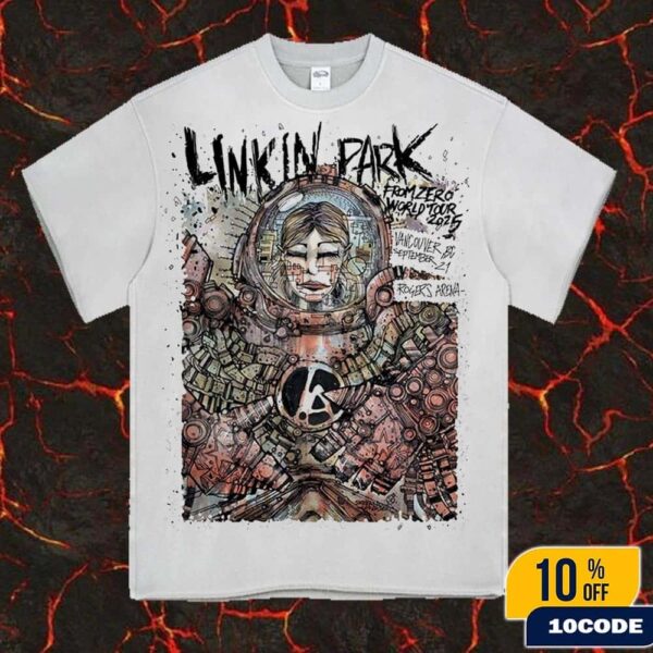 Linkin Park From Zero World Tour 2025 Vancouver BC Event Poster At Rogers Arena On September 21 2025 Wash T-Shirt