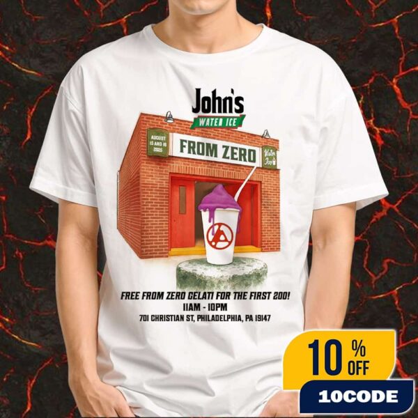 Linkin Park From Zero World Tour Raspberry Gelati At John’s Water Ice Philadelphia 15-16 August 2025 Poster Event Merchandise Unisex T-Shirt