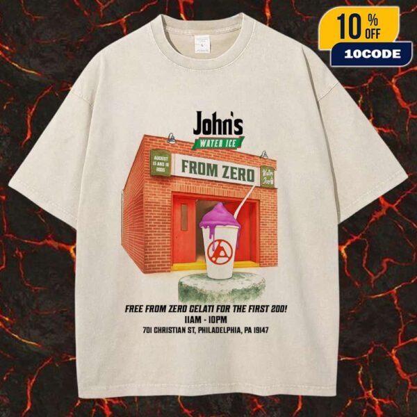 Linkin Park From Zero World Tour Raspberry Gelati At John’s Water Ice Philadelphia 15-16 August 2025 Poster Event Unisex Washed Tee