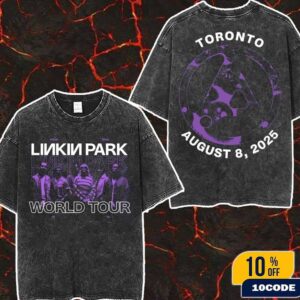 Linkin Park From Zero World Tour Toronto 2025 Exclusive Merch Tee At Scotiabank Arena In Canada On August 8th 2025 Wash Two Sides T-Shirt