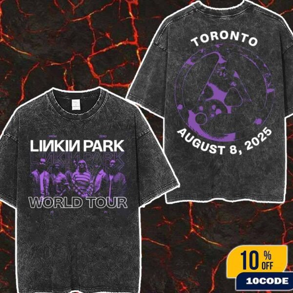Linkin Park From Zero World Tour Toronto 2025 Exclusive Merch Tee At Scotiabank Arena In Canada On August 8th 2025 Wash Two Sides T-Shirt