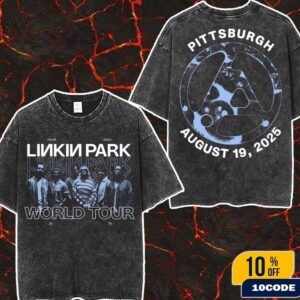 Linkin Park Pittsburgh Pennsylvania 2025 Merch Tee From Zero World Tour At PPG Paints Arena On August 19th 2025 Merch Fan Gift Wash Two Sides T-Shirt