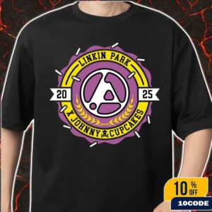 Linkin Park X Johnny Cupcakes Collab Collegiate Crest 2025 Merch T-Shirt Fan Gifts