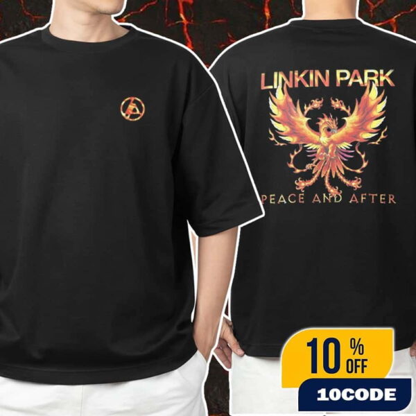 Linkin Park x Peace And After Collaboration Official Japanese 2025 Merchandise Backprint Unisex T-Shirt Merchandise