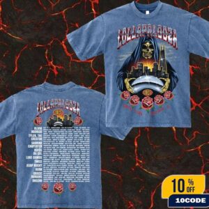 Lollapalooza In Chicago 2025 Merch Rose Reaper Lineup Tee At Grant Park On July 31 – Aug 3 Fan Gifts Classic Two Sides T-Shirt