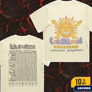 Lollapalooza In Chicago 2025 Merch Women’s Sunburst Lineup Crop Tee At Grant Park On July 31 – Aug 3 Fan Gifts Classic Two Sides T-Shirt