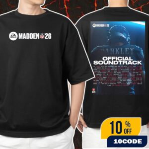 Madden NFL 26 Official Soundtrack EA Sports With Lineup Saquon Barkley Player Unisex T-Shirt Merchandise