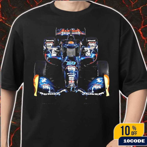 Metallica x Meyer Shank IndyCar Racing The Thunder Ride The Lightning Maximum Metallica Formula SiriusXM Classic T-Shirt