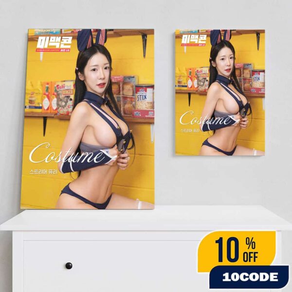 Miss Maxim Korea Magazine Contest Season 16 Sexy Model Fury Streamer Top 14 Finalist Costume Rounds Poster Canvas