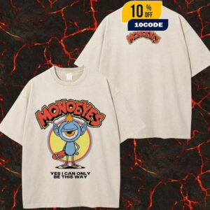 Monoeyes Rush Ball 2025 Music Festival Monster Mascot Tee Two Sides Washed Unisex T-Shirt