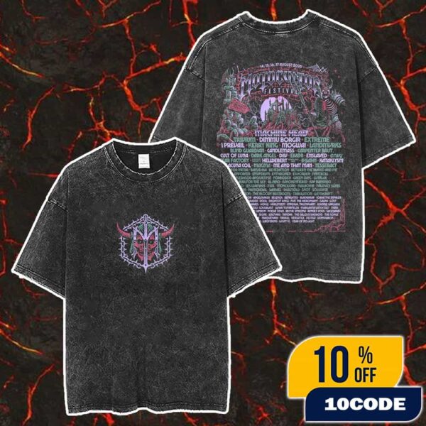 Motocultor Festival 14-17 August 2025 At Craon Brittany Bretagne France Heavy Metal Fest Poster Lineup Merch Unisex Two Sided Washed T-Shirt