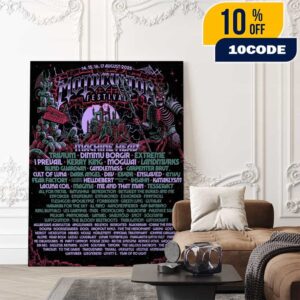 Motocultor Festival 14-17 August 2025 At Craon Brittany Bretagne France Heavy Metal Fest Poster Lineup Poster Canvas Home Decor