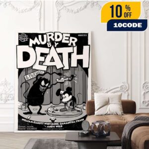 Murder By Death Denver Colorado 2025 Retro Mickey Shows Poster At Gothic Theatre On August 21 And 22 Fan Gifts Home Decor Poster Canvas