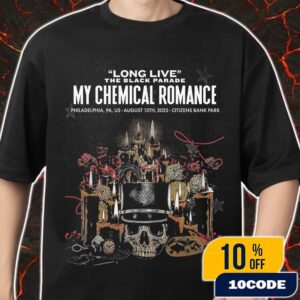 My Chemical Romance Long Live The Black Parade August 15th 2025 At Citizens Bank Park Philadelphia Poster Event Artwork By Edgar Jimenez Merch Unisex T-Shirt
