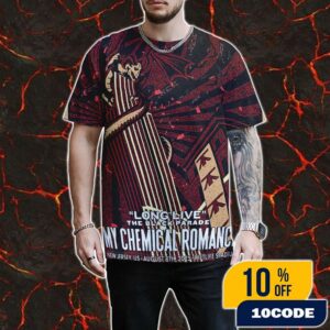 My Chemical Romance Long Live The Black Parade Event Poster August 8th 2025 At MetLife Stadium New Jersey US Artwork By Edgar Jimenez All Over Print Graphic T-Shirt, Hoodie