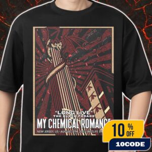My Chemical Romance Long Live The Black Parade Event Poster August 8th 2025 At MetLife Stadium New Jersey US Artwork By Edgar Jimenez Merch Unisex T-Shirt