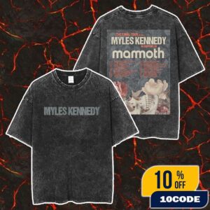 Myles Kennedy The Final Tour Of 2025 In Support Of Mammoth Poster Tour Dates Merch Unisex Two Sided Washed T-Shirt