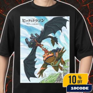 Naruto x How To Train Your Dragon Collaboration Art By Masashi Kishimoto Merch Unisex T-Shirt