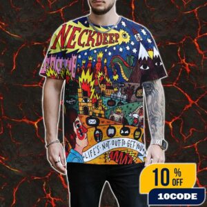 Neck Deep 10 Years Of Life’s Not Out To Get You Celebrate Limited Edition All Over Print Graphic T-Shirt, Hoodie