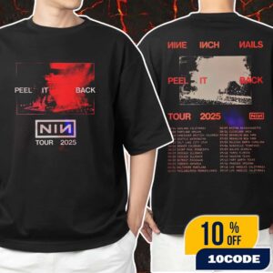 Nine Inch Nails Peel It Back Tour 2025 With Tour Dates Backprint Unisex T-Shirt Merchandise