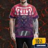 Nine Inch Nails Poster Show At The Xcel Energy Center Artwork By NIGHT SWIM On August 17 2025 Saint Paul Minnesota All Over Print Graphic T-Shirt, Hoodie