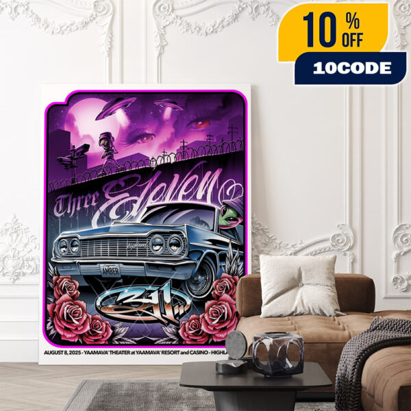 Official 311 Band Poster Concert August 8 2025 At Yaamava’ Theater Highland California Unity Summer Tour 2025 Artwork By Maxxer242 Poster Canvas Home Decor