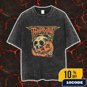 Official Beartooth Band Jack-o-skull Halloween 2025 Tee Version Vintage Washed Unisex T-Shirt