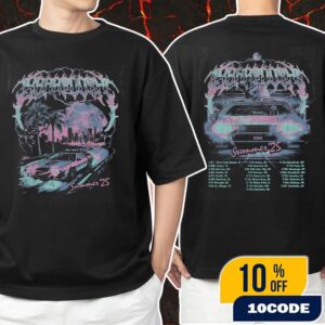 Official Beartooth Band Summer Of ’25 With Tour Dates Backprint Unisex T-Shirt Merchandise