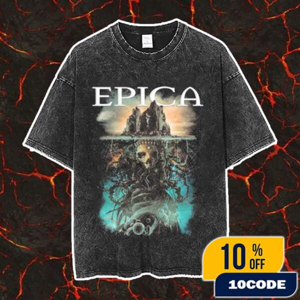 Official Epica The Quantum Enigma Vintage Washed Unisex T-Shirt