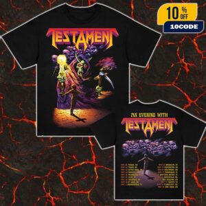 Official Testament An Evening With 2025 Tour Unisex Double Sides T-Shirt