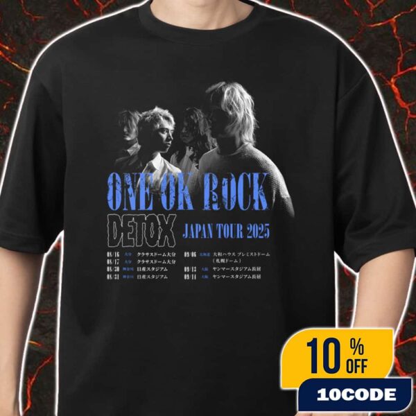 One OK Rock Detox Japan Tour 2025 Poster Tour Dates Merch Unisex T-Shirt