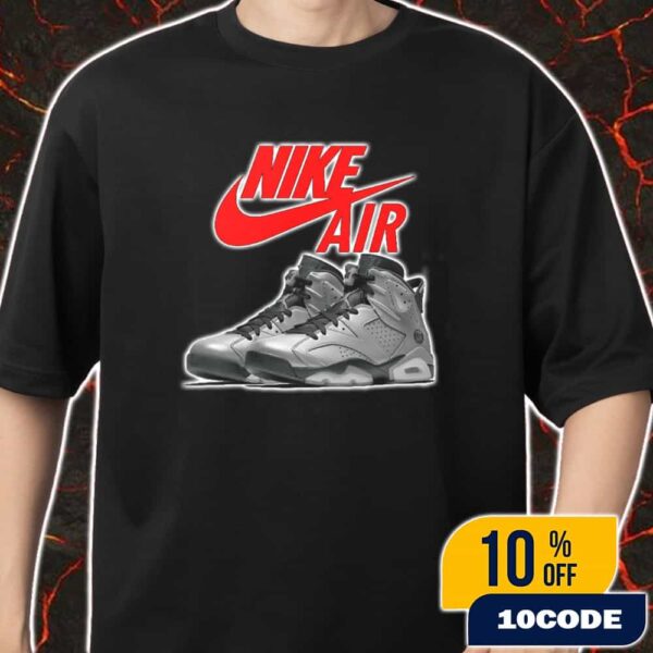 PSG x Air Jordan 6 Metallic Silver Releases Spring 2026 Sneaker Nike Swoosh Logo Merch Unisex T-Shirt