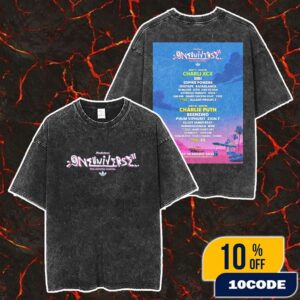 Peaches One Universe Festival Adidas Logo August 15-16 2025 At Seoul Grand Park Korean Poster Lineup Merch Unisex Two Sided Washed T-Shirt