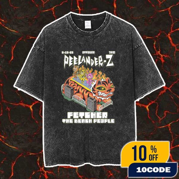 Peelander-Z x Fetcher x The Beach People Concert Poster Event Artwork By goctagon September 15 2025 At Ottobar Baltimore Maryland Vintage Washed Unisex T-Shirt