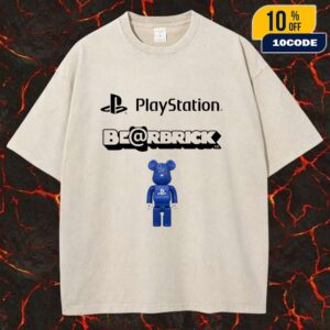 PlayStation x BEARBRICK 2025 Logo Unisex Washed Tee