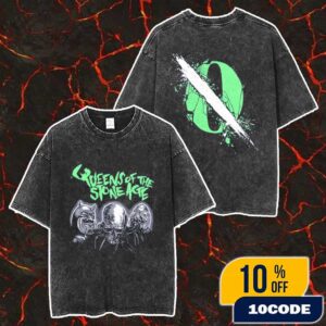 Queens Of The Stone Age Clockwork Monster 72 Hours Merch Unisex Two Sided Washed T-Shirt