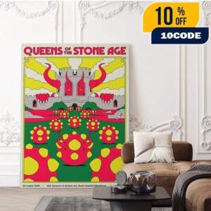Queens Of The Stone Age Dublin The End Is Nero Tour 2025 Event Poster At Irish Museum of Modern Art Royal Hospital Kilmainham In IE On August 20th 2025 Artwork By Itsrydawg Merch Home Decor Poster Canvas