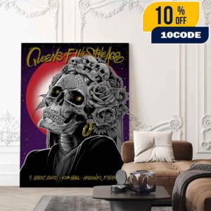 Queens Of The Stone Age The End Is Nero Tour 4 August 2025 At Helsinki Ice Hall Finland Poster Event Artwork By Maxx242 Poster Canvas Home Decor