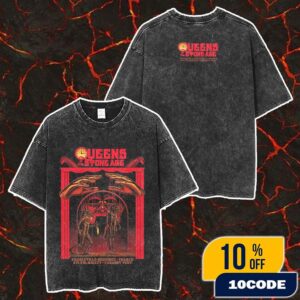 Queens Of The Stone Age The End Is Nero Tour At Cabaret Vert Festival On August 16 2025 Charleville Mezieres France Poster Artwork By Matt Ryan Tobin Merch Unisex Two Sided Washed T-Shirt