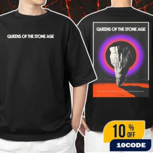 Queens Of The Stone Age The End Is Nero Tour August 2 2025 At Tallinn EE Unibet Arena Black Box Poster Event Artwork Design By Cristian Alarcon D Unisex T-Shirt Merchandise
