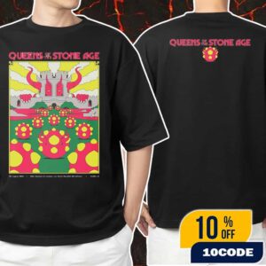 Queens Of The Stone Age The End Is Nero World Tour August 20 2025 At Irish Museum Of Modern Art Royal Hospital Kilmainham Poster Artwork By its rydawg Unisex T-Shirt Merchandise
