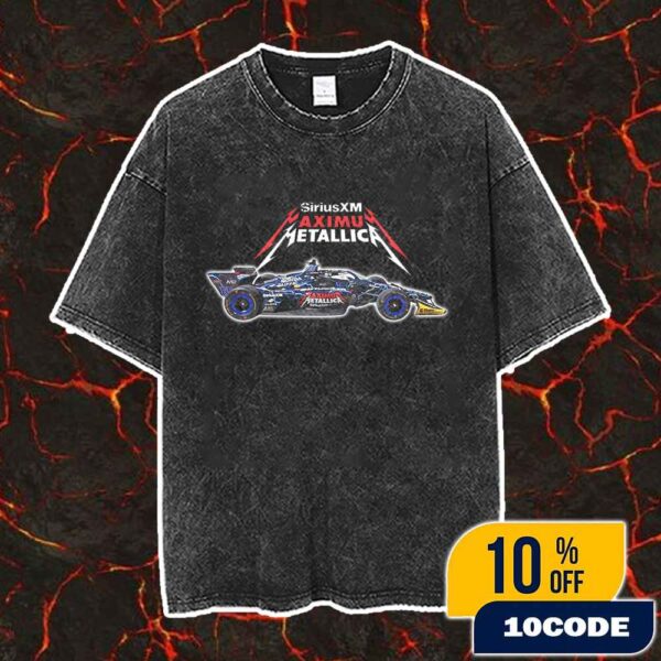 Racing Event With IndyCar Maximum Metallica Channel 42 SiriusXM Meyer Shank Racing MSR With Felix Rosenqvist August 31 2025 Borchetta Bourbon Music City Grand Prix Washed T-Shirt