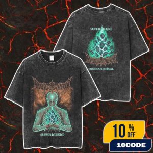 SUPERMUSIC x DeadSquad Obsidian Ritual European Tour 2025 Exclusive Merchandise Superstore Tour Dates Merch Unisex Two Sided Washed T-Shirt