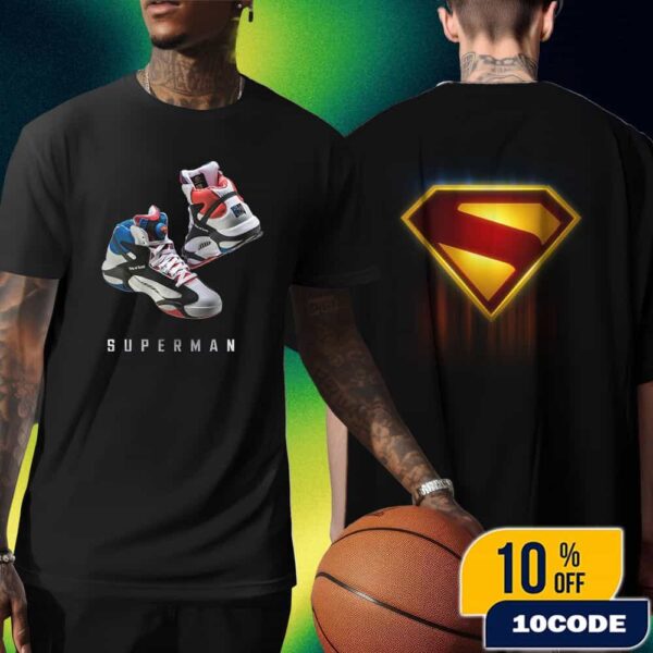 Shoe Palace x Reebok Shaq Attaq Superman 2025 Superman Logo Sneaker Merch Unisex T-Shirt