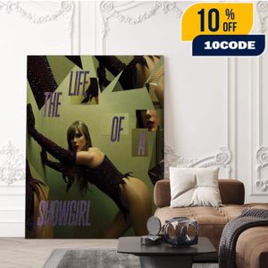 Taylor Swift The Life Of A Showgirl The Shiny Bug Collection Violet Shimmer Marbled Album 2025 Home Decor Poster Canvas