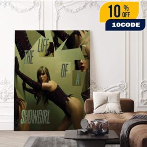 Taylor Swift The Life Of A Showgirl The Shiny Bug Collection Wintergreen And Onyx Marbled Album 2025 Cover Home Decor Poster Canvas