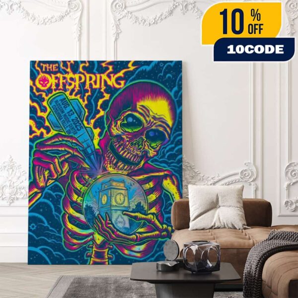 The Offspring Concert Poster For Cuyahoga Falls Is A Smash August 13 2025 At Blossom Music Center Artwork By Tim Baron Poster Canvas Home Decor