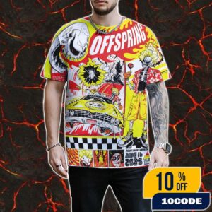 The Offspring Concert Poster Supercharged Worldwide In ’25 For Tinley Park Artwork By Cody Carpenter August 16 2025 At Credit Union 1 Amphitheatre All Over Print Graphic T-Shirt, Hoodie