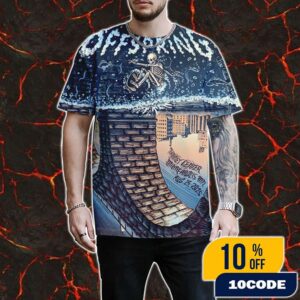 The Offspring Minneapolis Event Poster By Dylan Goldberger Supercharged Worldwide Tour August 15 2025 At Target Center All Over Print Graphic T-Shirt, Hoodie