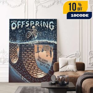 The Offspring Minneapolis Event Poster By Dylan Goldberger Supercharged Worldwide Tour August 15 2025 At Target Center Poster Canvas Home Decor